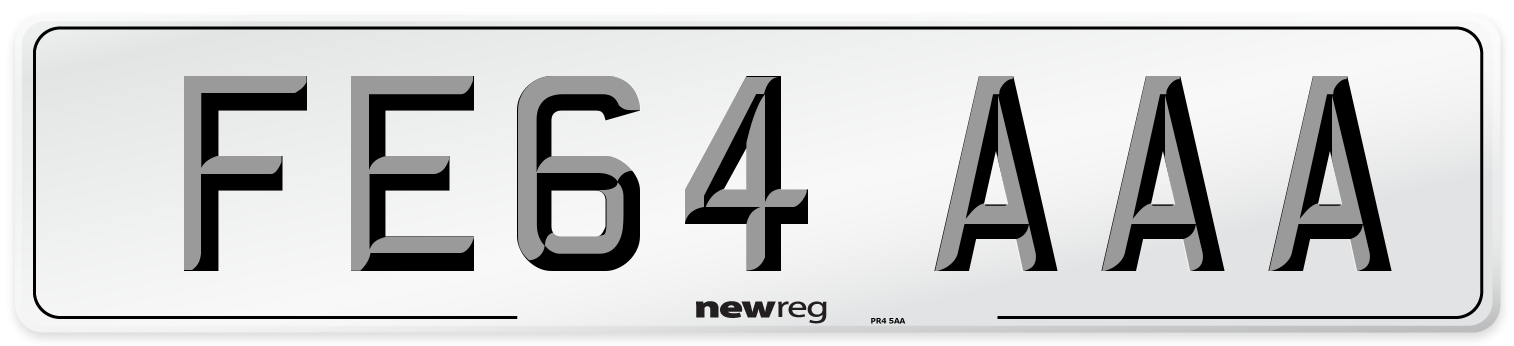 FE64 AAA Number Plate from New Reg